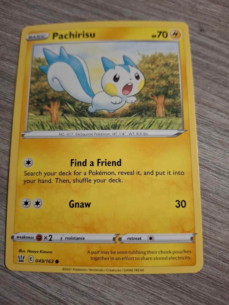 Pachirisu Pokémon Kaart - Zo goed als nieuw, Ophalen of Verzenden, Zo goed als nieuw, Losse kaart