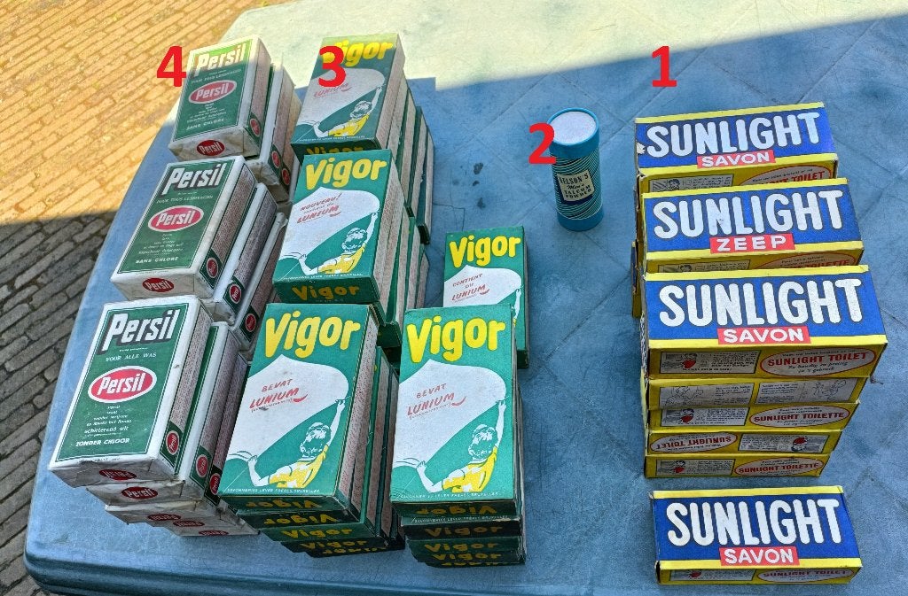 Vintage puur natuur SUNLIGHT zeep Vigor Persil huid textiel, Ophalen of Verzenden, Nieuw
