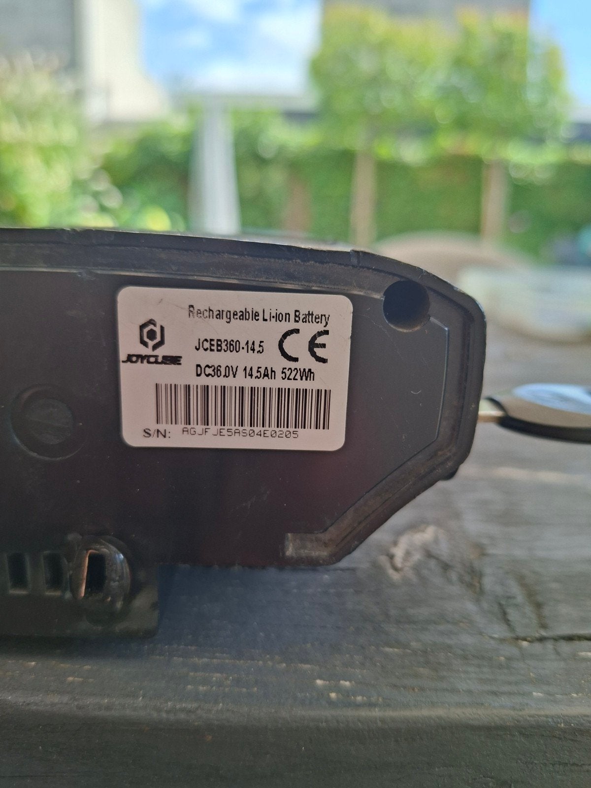 Joycube E-bike Accu 36V 522Wh met lader, Ophalen of Verzenden, Gebruikt