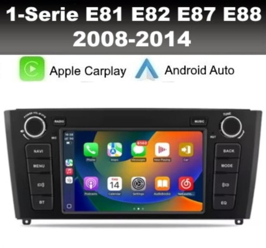 BMW 1serie E83 E87 radio navigatie android 14 dab+ carplay, Auto diversen, Autoradio's, Ophalen of Verzenden, Nieuw