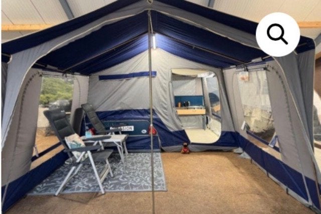 Raclet Allegra vouwwagen met keuken en fietsendragers, Caravans en Kamperen, Vouwwagens, Ophalen, Aanwezig, Raclet