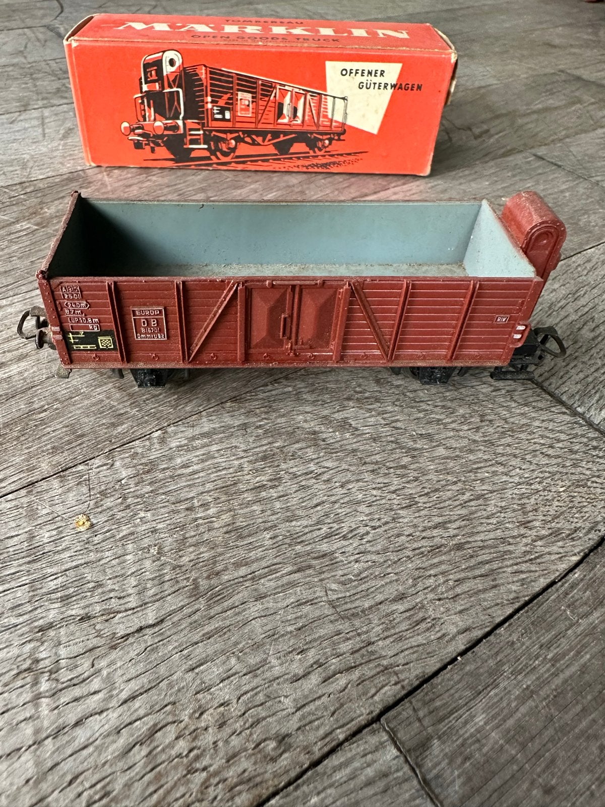 Märklin Open Goederenwagon met Originele Doos, Wisselstroom, Gebruikt, Wagon, Ophalen of Verzenden