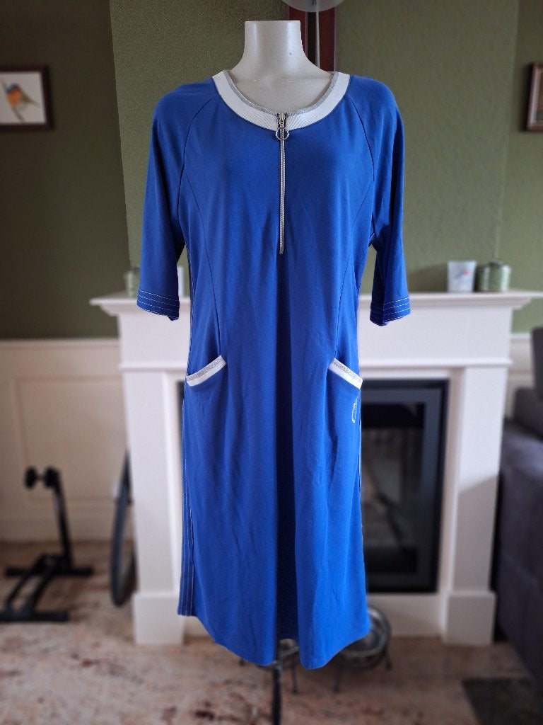 Betty Barclay sportieve blauwe jurk 44, Maat 42/44 (L), Betty Barclay, Knielengte, Gedragen
