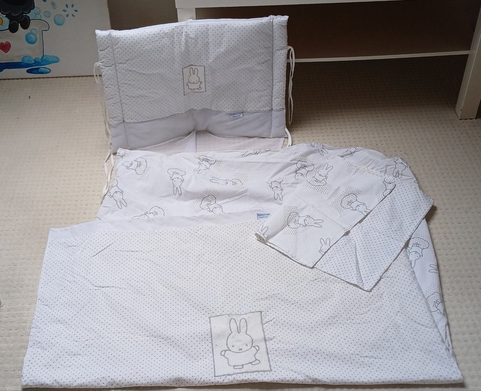 Baby bedset met Nijntje design - compleet en zacht, Overige merken, Jongetje of Meisje, Wit, Beddengoedset