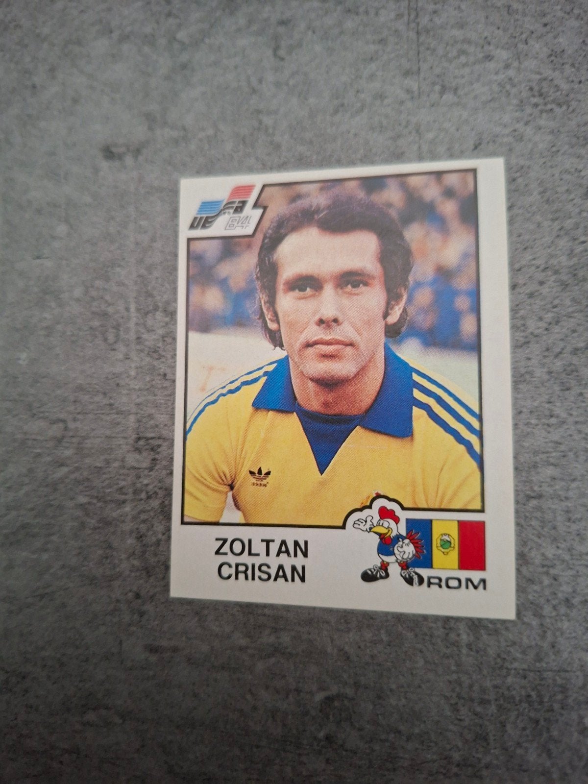 Panini sticker Euro 84 France. Zoltan Crisan Roemenië., Ophalen of Verzenden, Zo goed als nieuw, Sticker