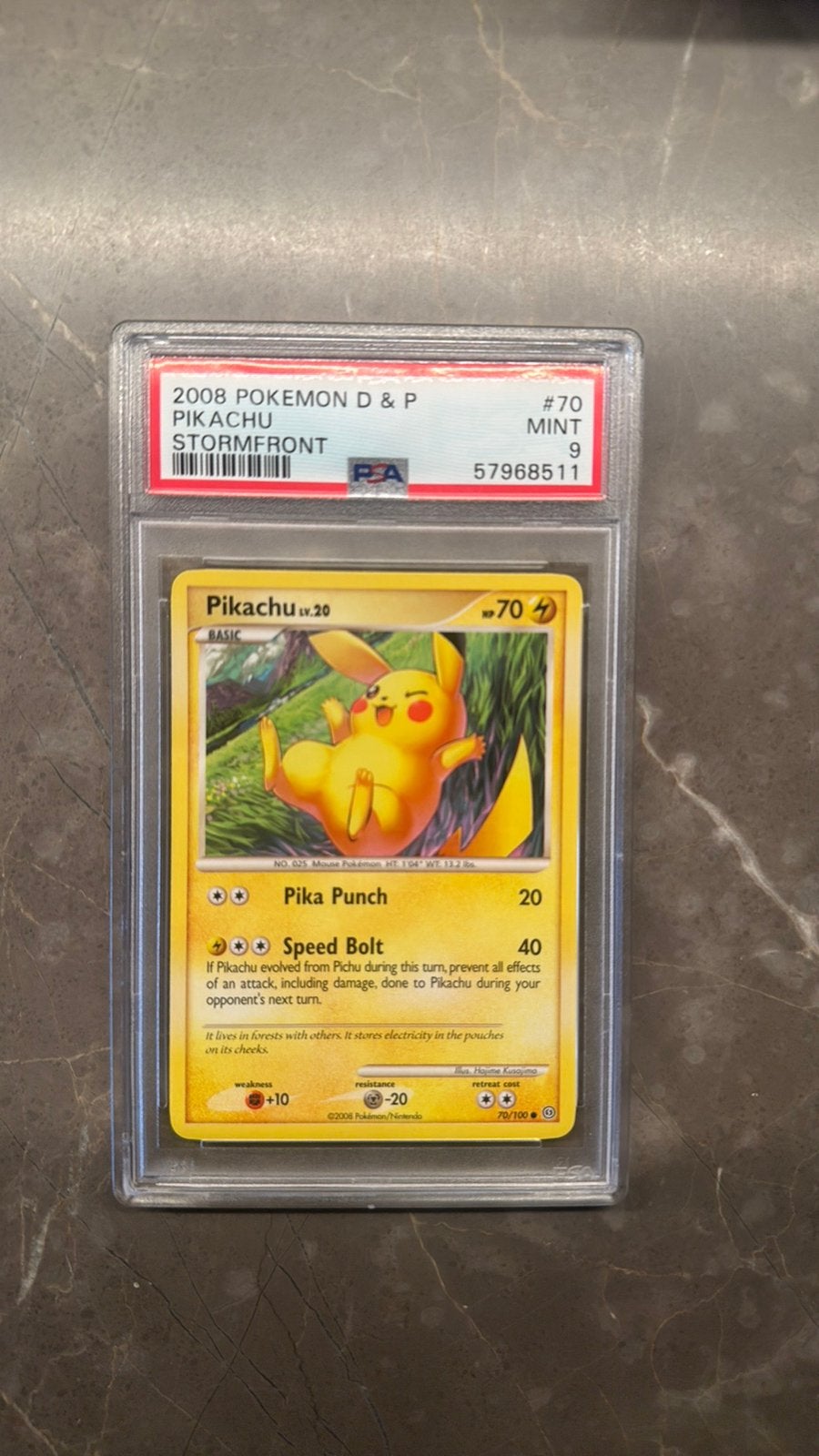 Pokemon stromfront Pikachu PSA 9, Ophalen of Verzenden, Zo goed als nieuw