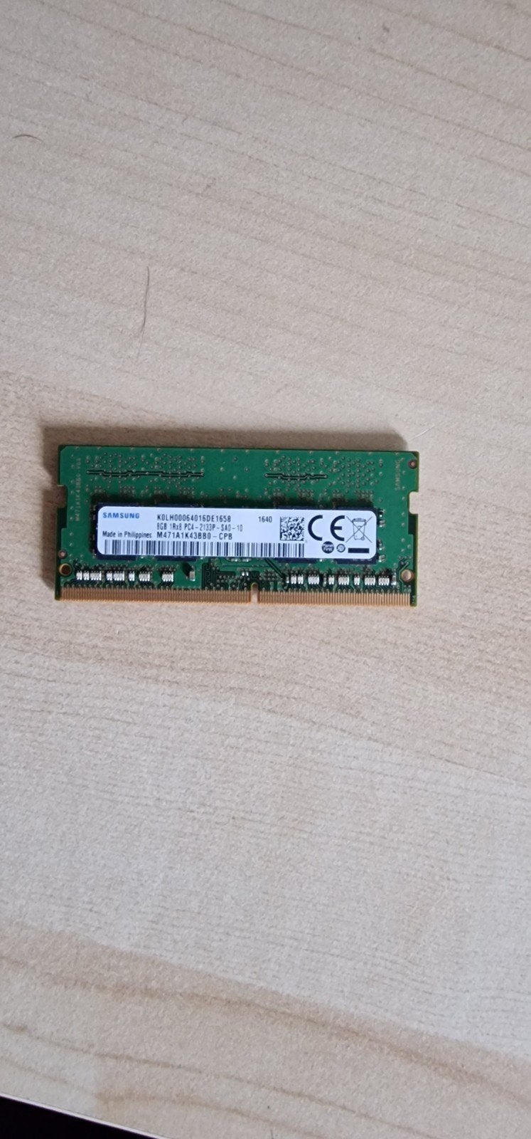 Samsung 8GB DDR4 Laptop RAM - Zo goed als nieuw, DDR4, 8 GB, Ophalen of Verzenden, Zo goed als nieuw