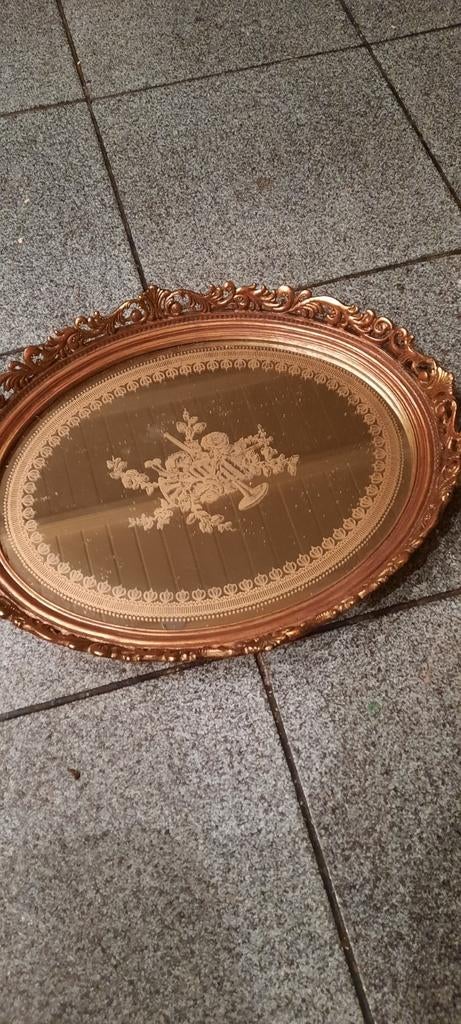 Baroque spiegel dienblad met sierlijke rand, Ophalen of Verzenden