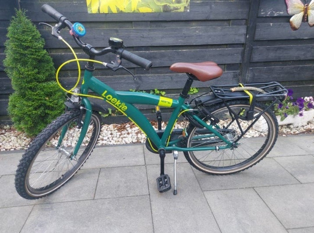 Loekie Booster Kinderfiets - Groen, Ophalen, Terugtraprem, 22 inch, Gebruikt