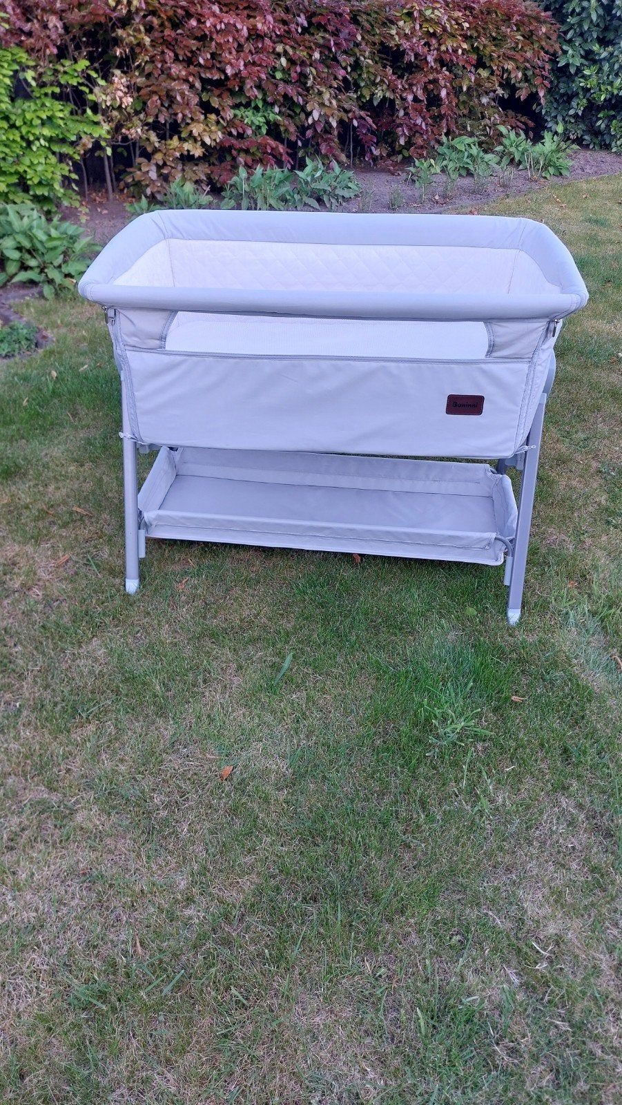 Co sleeper Baninni Elia licht grijs beige zgan zie beschrijv, Kinderen en Baby's, Ophalen, Zo goed als nieuw, Wieg