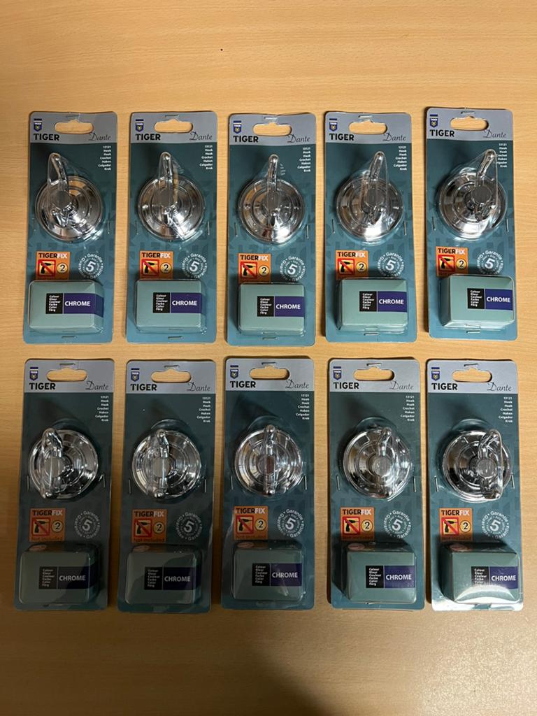 Tiger Dante luxe handdoekhaakje dubbel chroom !NIEUW! Grohe, Ophalen of Verzenden, Nieuw, Grijs, Handdoek