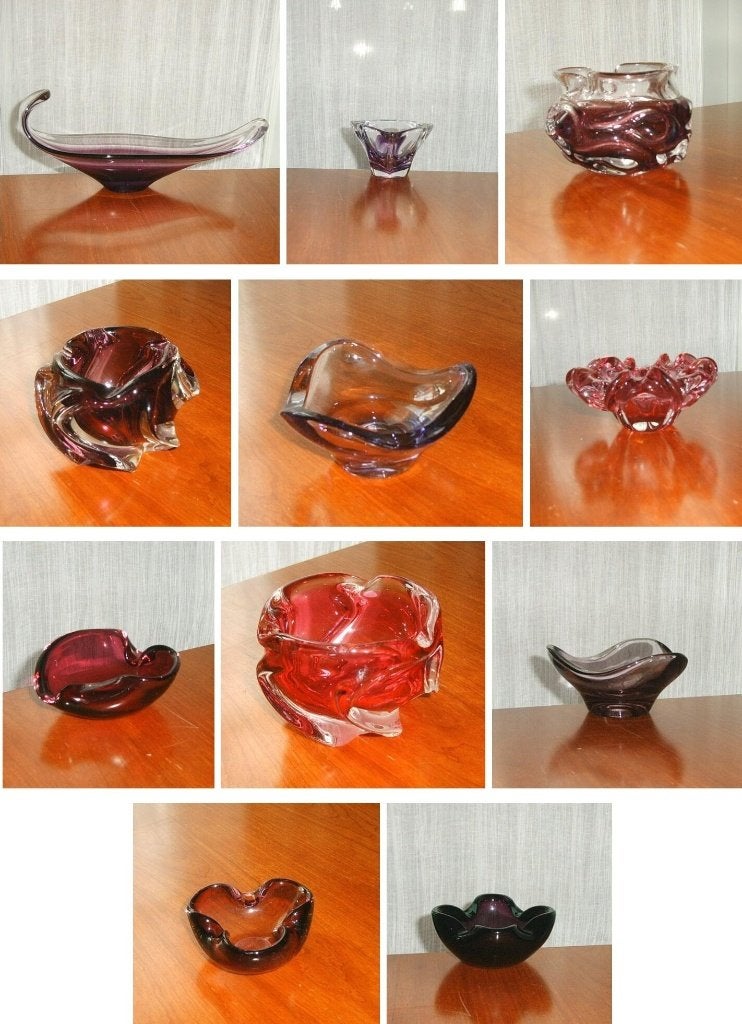 Retro glas / glasobjecten / Murano stijl midcentury glaswerk, Ophalen, Huis en Inrichting