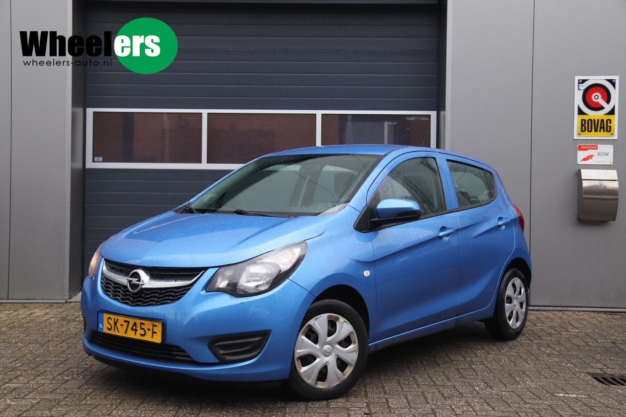 Opel KARL 1.0 ecoFLEX Edition, Cruise, Airco (bj 2018), Voorwielaandrijving, Stof, Gebruikt, Blauw