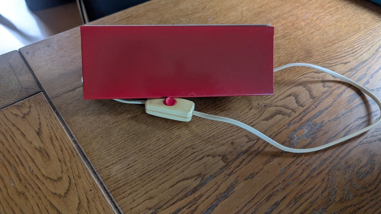Retro rode bedlamp met schakelaar, Ophalen, Rood, Bedlamp, E14 (klein)
