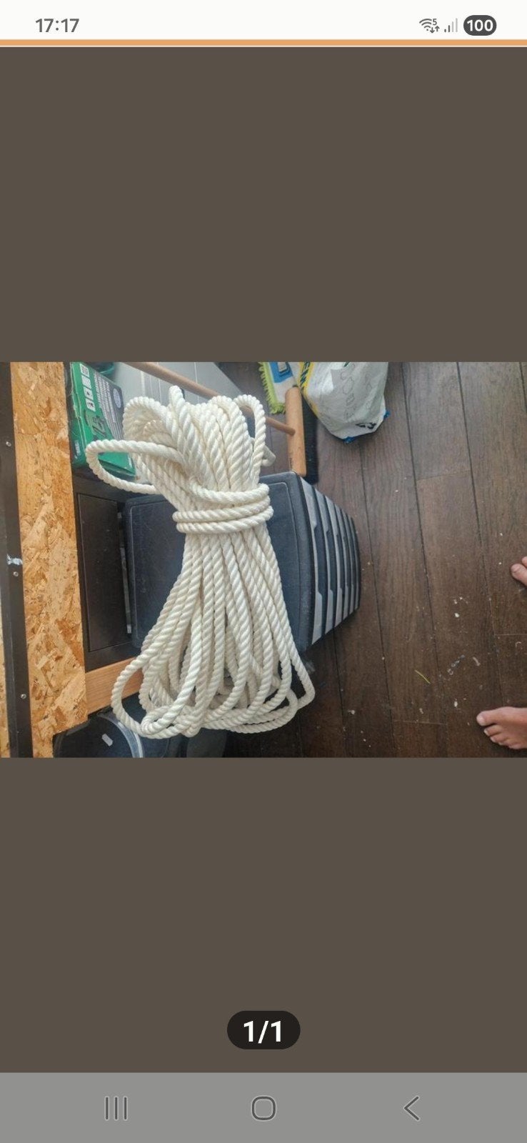 Te koop. Nieuw touw, wit,  20  m/m, Watersport en Boten, Ophalen of Verzenden, Nieuw