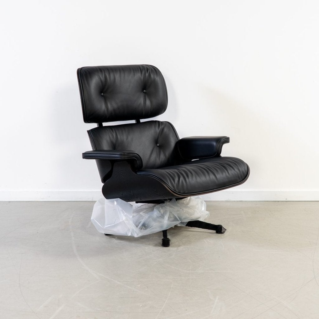 Vitra Lounge Chair Nero Leer/Essenhout XL, Niet ingevuld, Nieuw, Niet ingevuld, Niet ingevuld