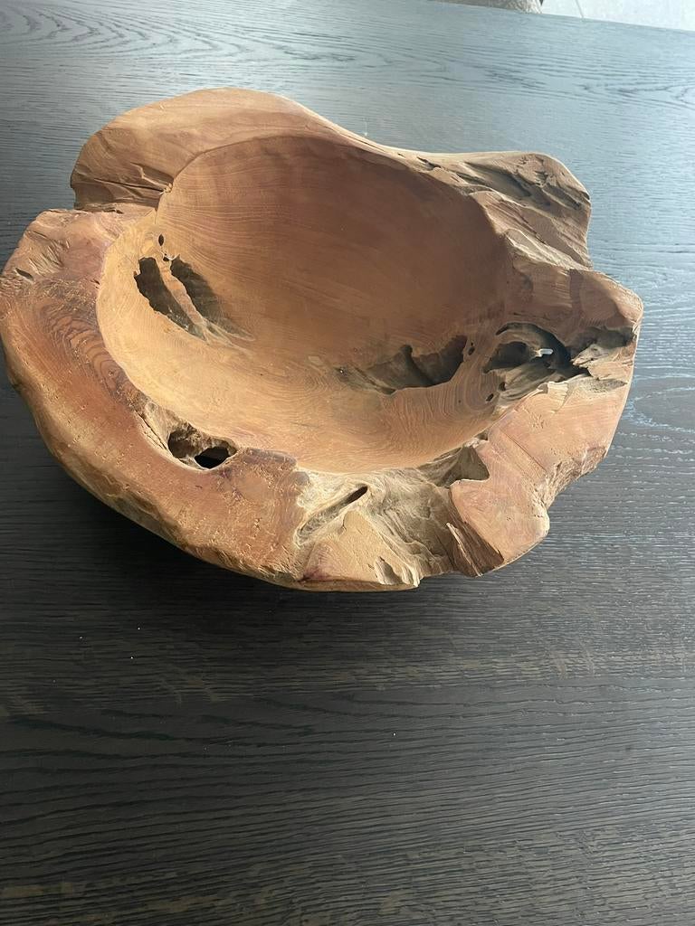 Houten schaal, Ophalen, Schaal, Rond, Zo goed als nieuw