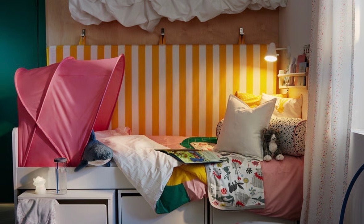 Roze bedtent voor kinderen - IKEA Kura bed, Ophalen of Verzenden, Zo goed als nieuw, Meisje