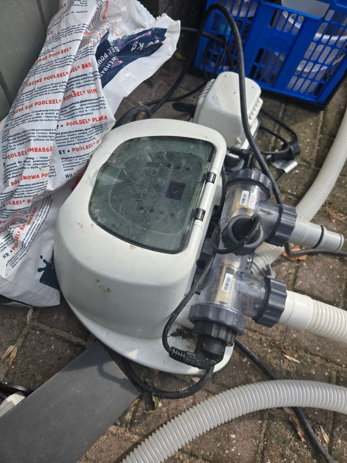 Zoutwater systeem, Ophalen of Verzenden, Gebruikt, Zwembadpomp