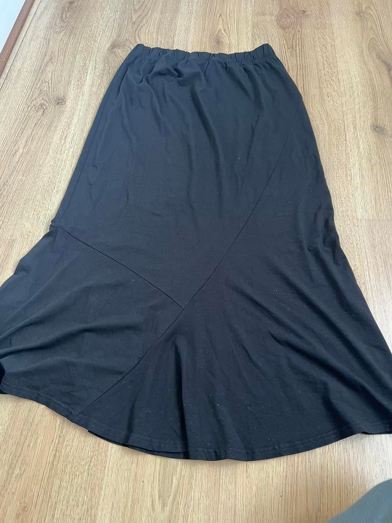Krines berlin lange zwarte jersey maxi rok 42, Zwart, Maat 42/44 (L), Ophalen of Verzenden, Zo goed als nieuw