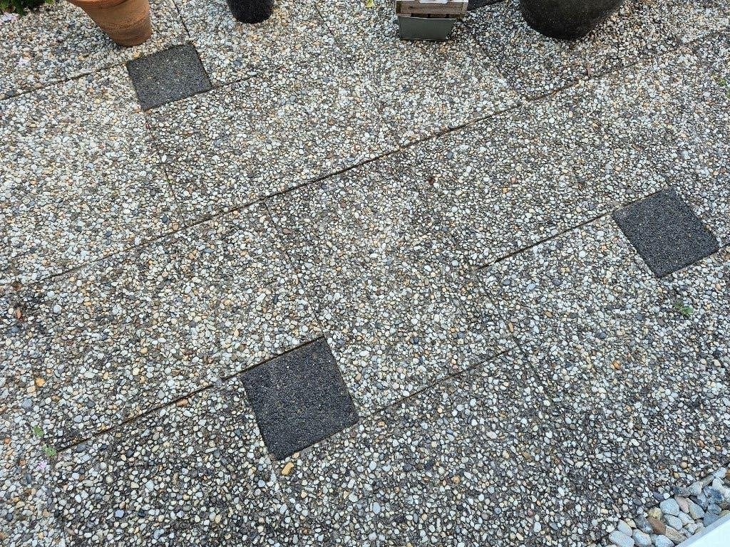 Gratis af te halen: 15m2 grindtegels 60x40cm, Tuin en Terras, Ophalen, Gebruikt, 10 m² of meer, Beton