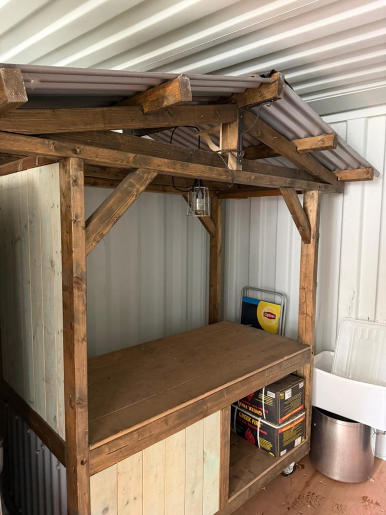Mobiele markt kraam verkoop huisje, Ophalen