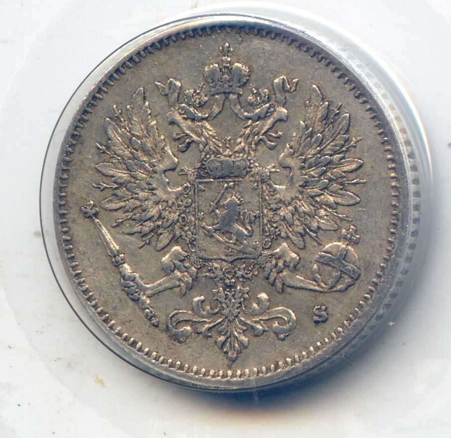 Finland 25 Pennia 1915 Gescand in plastic PR-, Ophalen of Verzenden, Overige landen, Zilver
