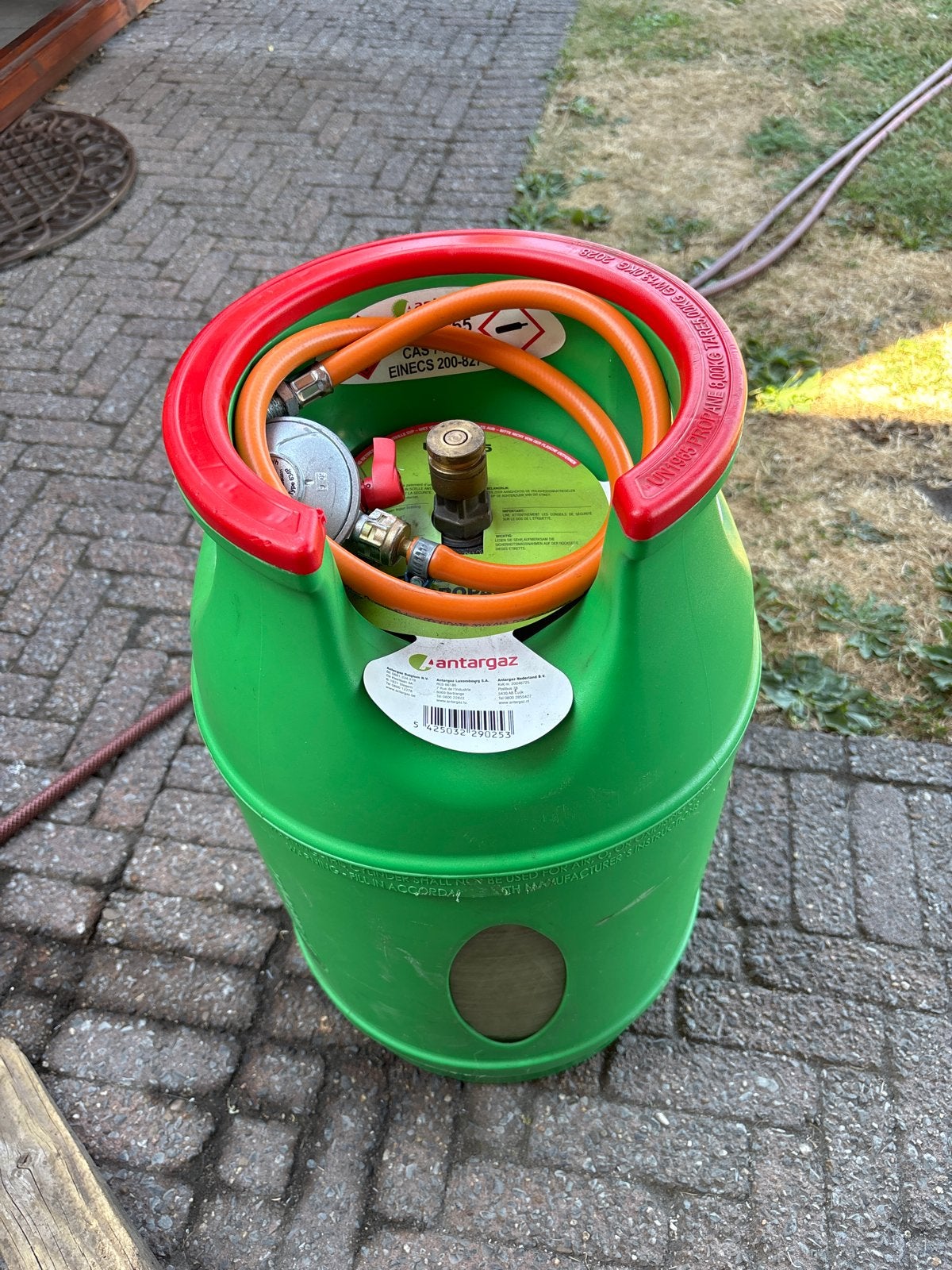 Antargaz Calypso gasfles 8kg met slang en drukregelaar, Ophalen, Gebruikt