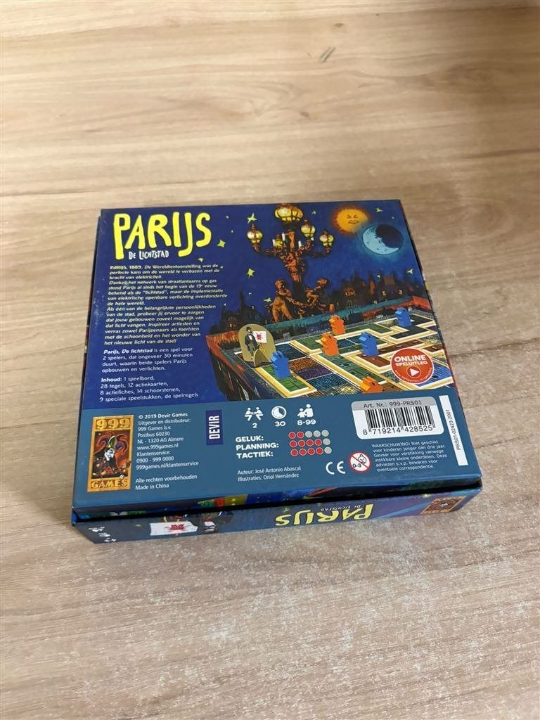 Parijs de lichtstad - 999 games - S7154, Ophalen of Verzenden, Zo goed als nieuw