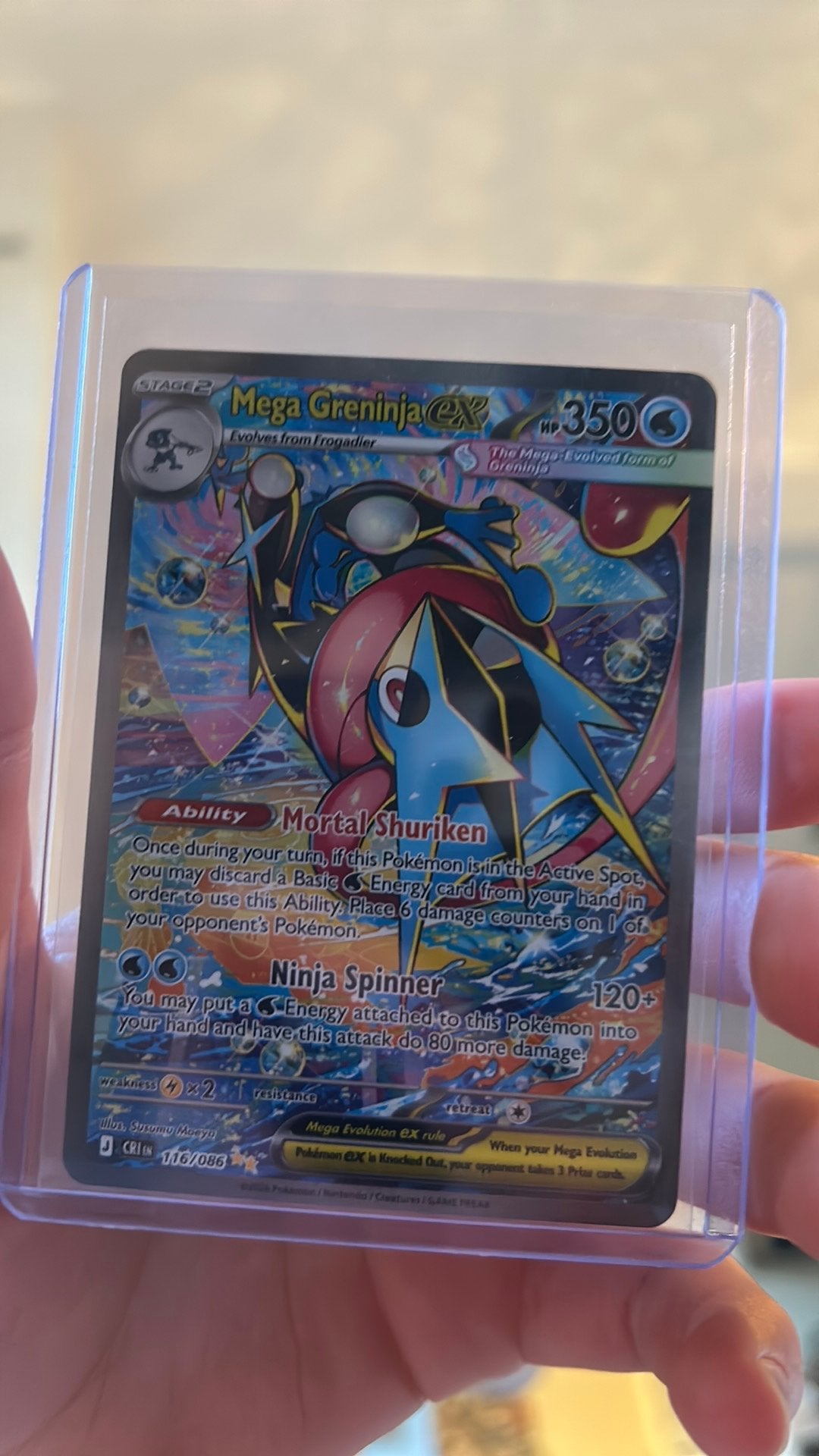 Mega greninja ex pokemonkaart chaos rising, Ophalen of Verzenden, Nieuw