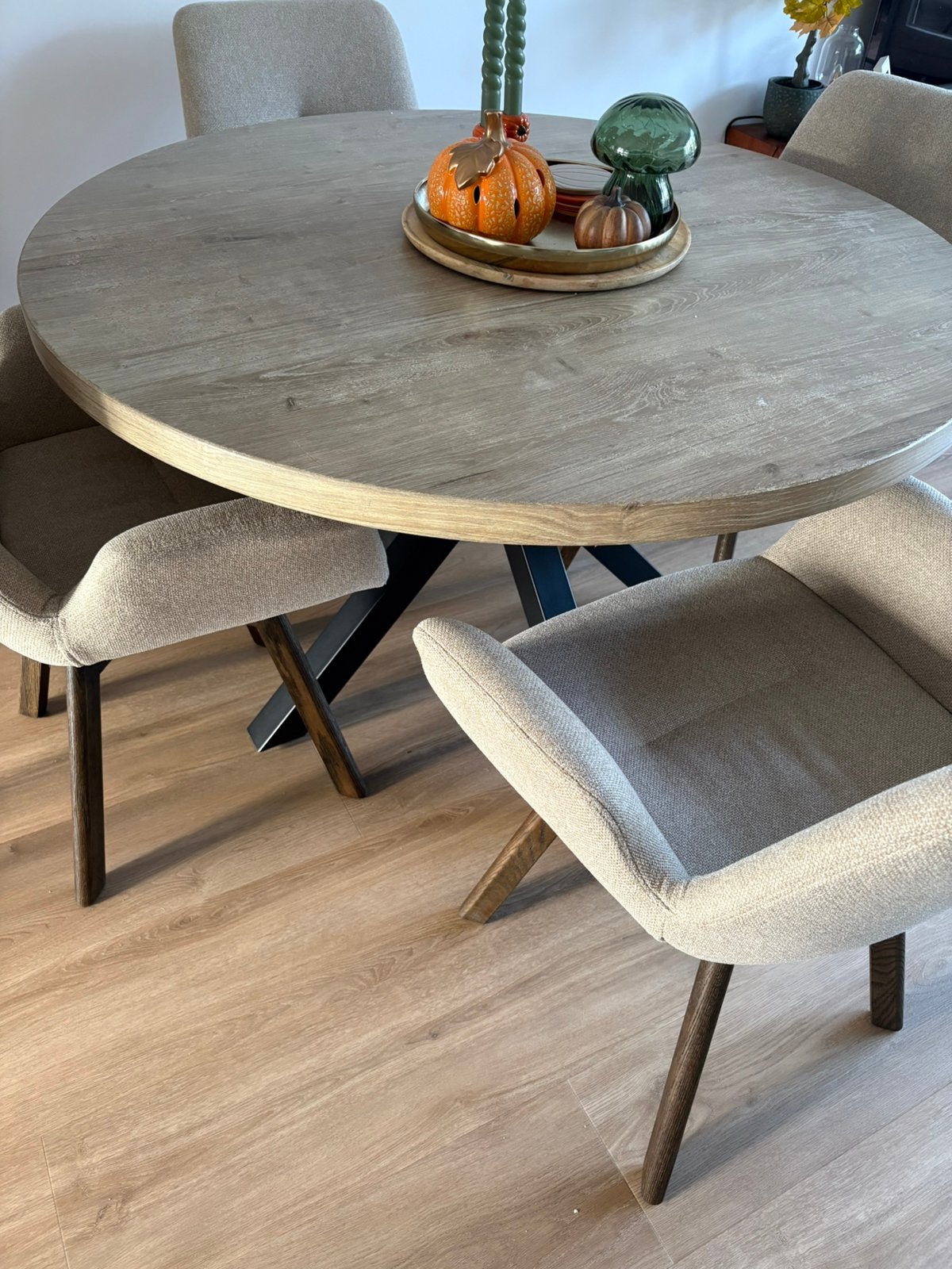 Ronde tafel mango hout gebruikt, Ophalen, Gebruikt, Rond, Vier personen