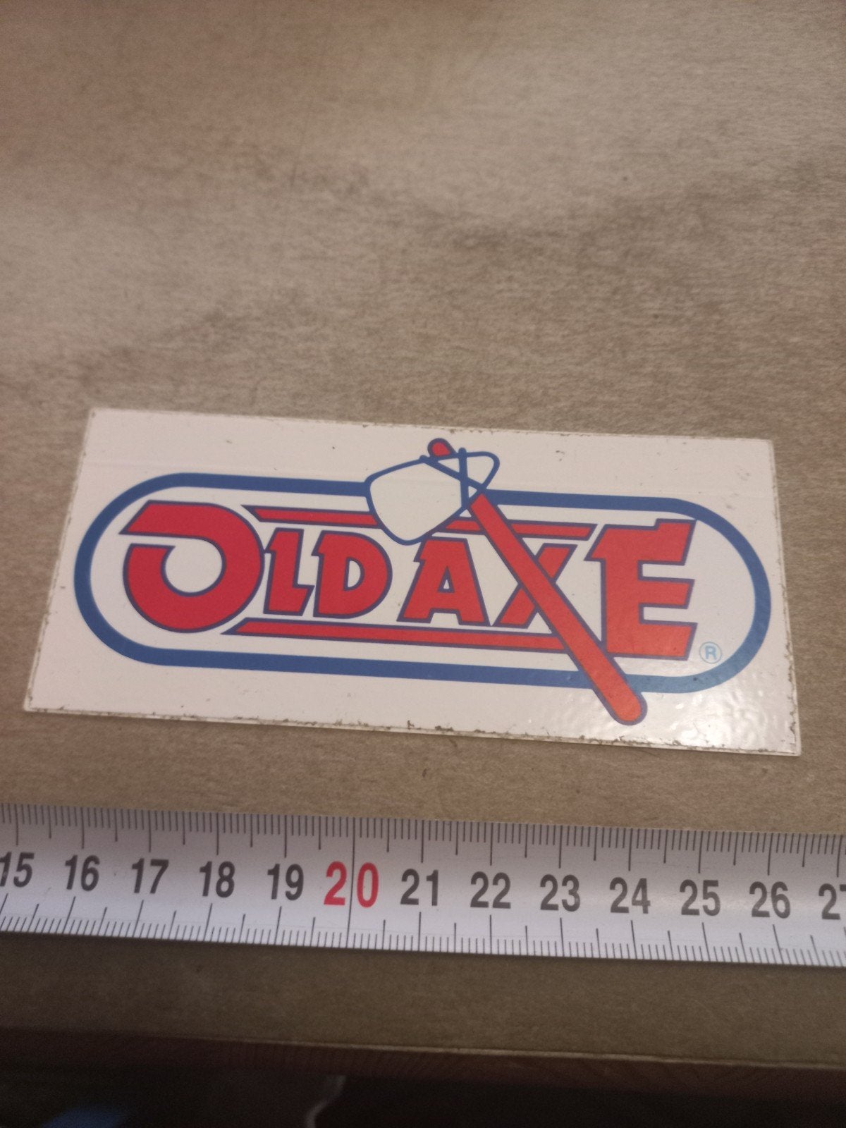 Vintage Old Axe Sticker - Zeldzaam Verzamelobject, Ophalen of Verzenden