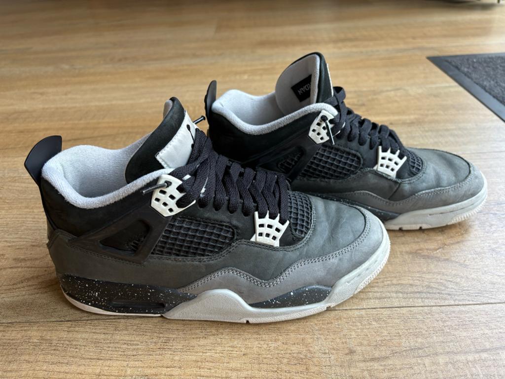 Nike Air Jordan 4 Retro Black/White-Anthracite, Zwart, Ophalen of Verzenden, Sneakers of Gympen, Gedragen