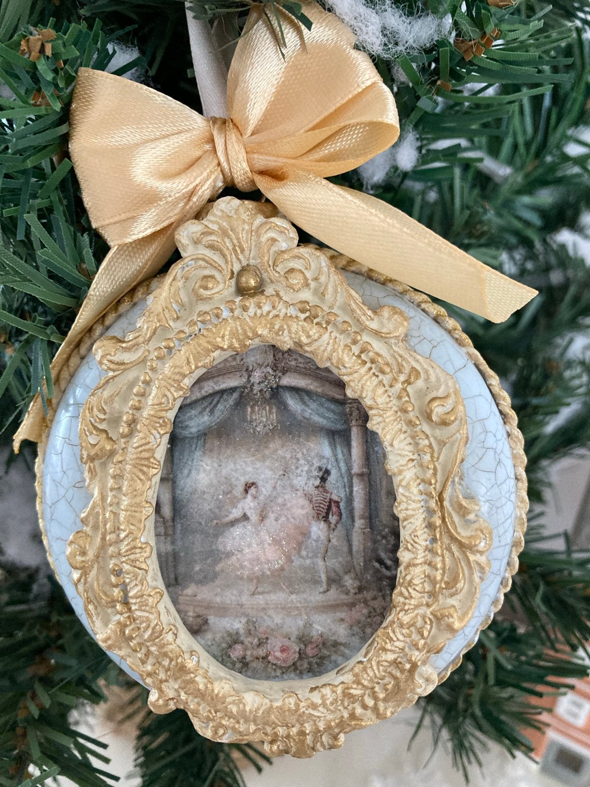 Handgemaakte galzen unieke ballerinas kerstbal decoratie, Verzenden