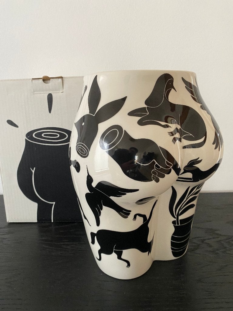 Piet Parra x Case Studyo Vaso Di Culo Mural 2016 flower vase, Wit, 30 cm, Verzenden, Vaas