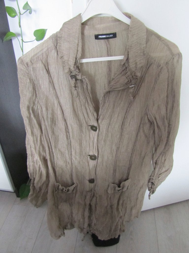 Frank Walder blouse bruinige kleur M/L, Frank Walder, Ophalen of Verzenden, Gedragen, Maat 38/40 (M)