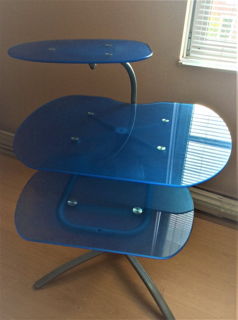 Design glazen bureau, Huis en Inrichting, Ophalen, Zo goed als nieuw