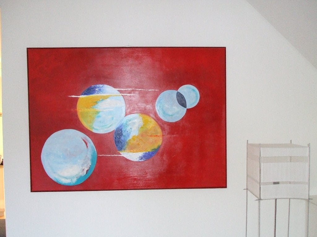 abstract schilderij, groot, acryl, Antiek en Kunst, Ophalen