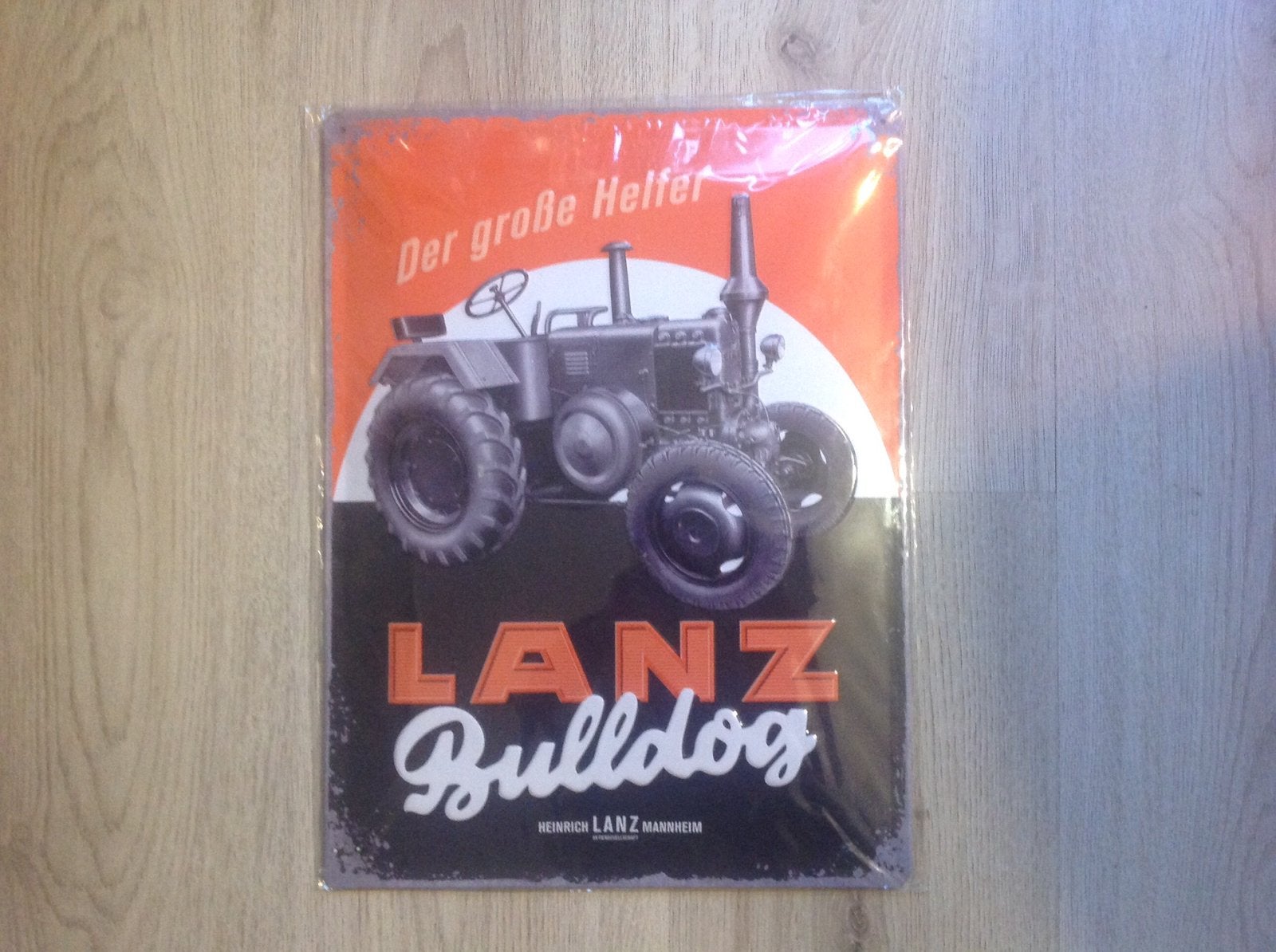 LANZ BULLDOG groot 3D reclame bord (geen emaille), Ophalen of Verzenden, Nieuw, Reclamebord