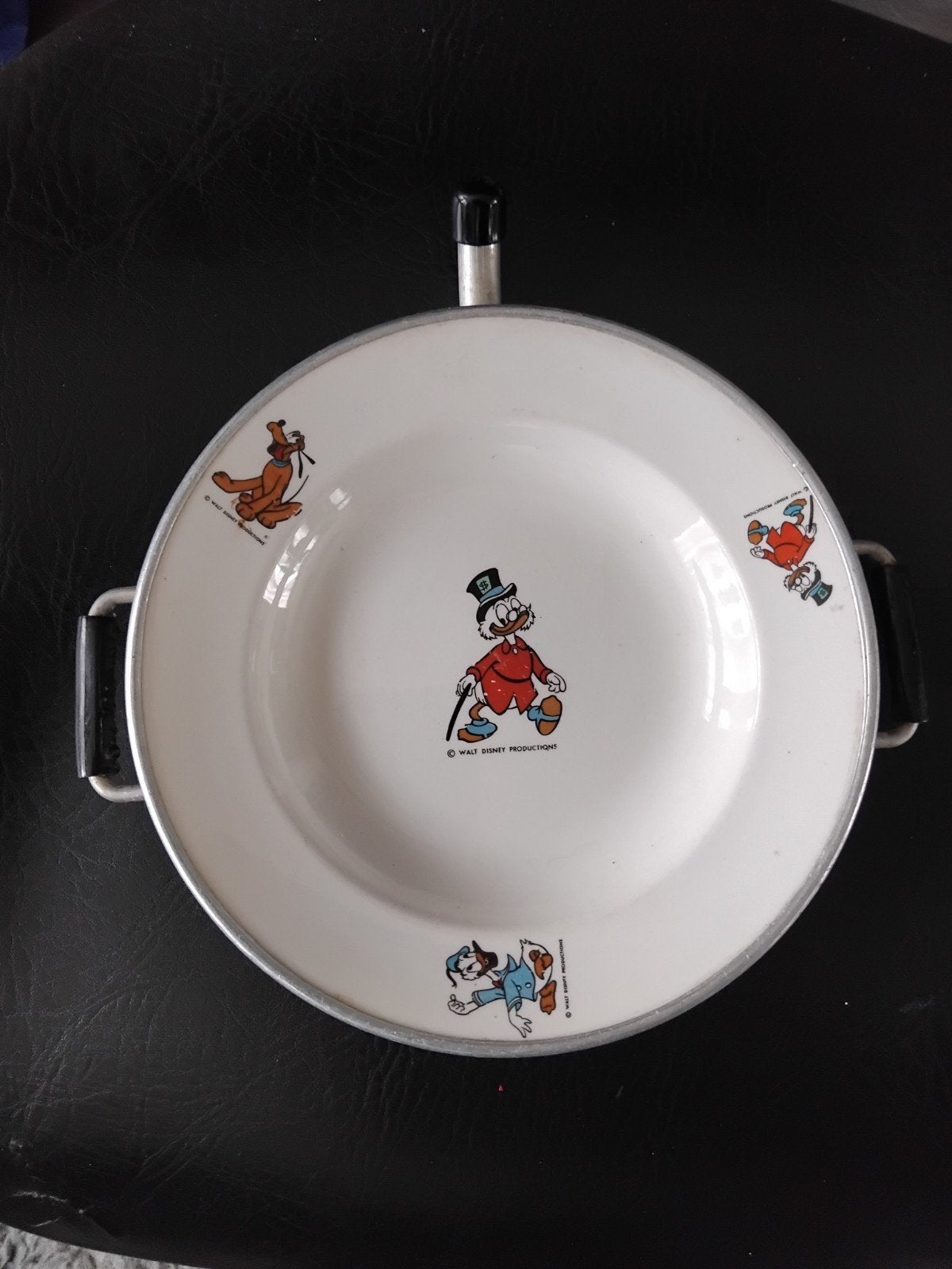 Vintage Disney warmhoud bordje, Antiek en Kunst, Antiek | Emaille, Ophalen of Verzenden
