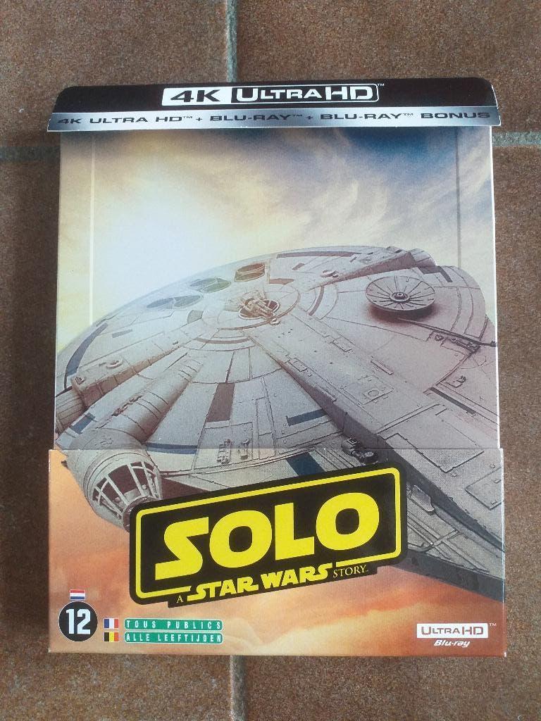 Star Wars Solo Steelbook 4K Bluray + 2x Bluray, Ophalen of Verzenden, Zo goed als nieuw, Science Fiction en Fantasy