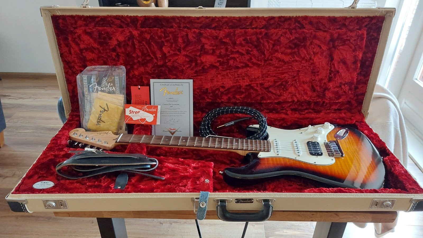 Fender Custom Shop HSS Stratocaster NAMM 2011, Ophalen, Zo goed als nieuw, Solid body, Fender