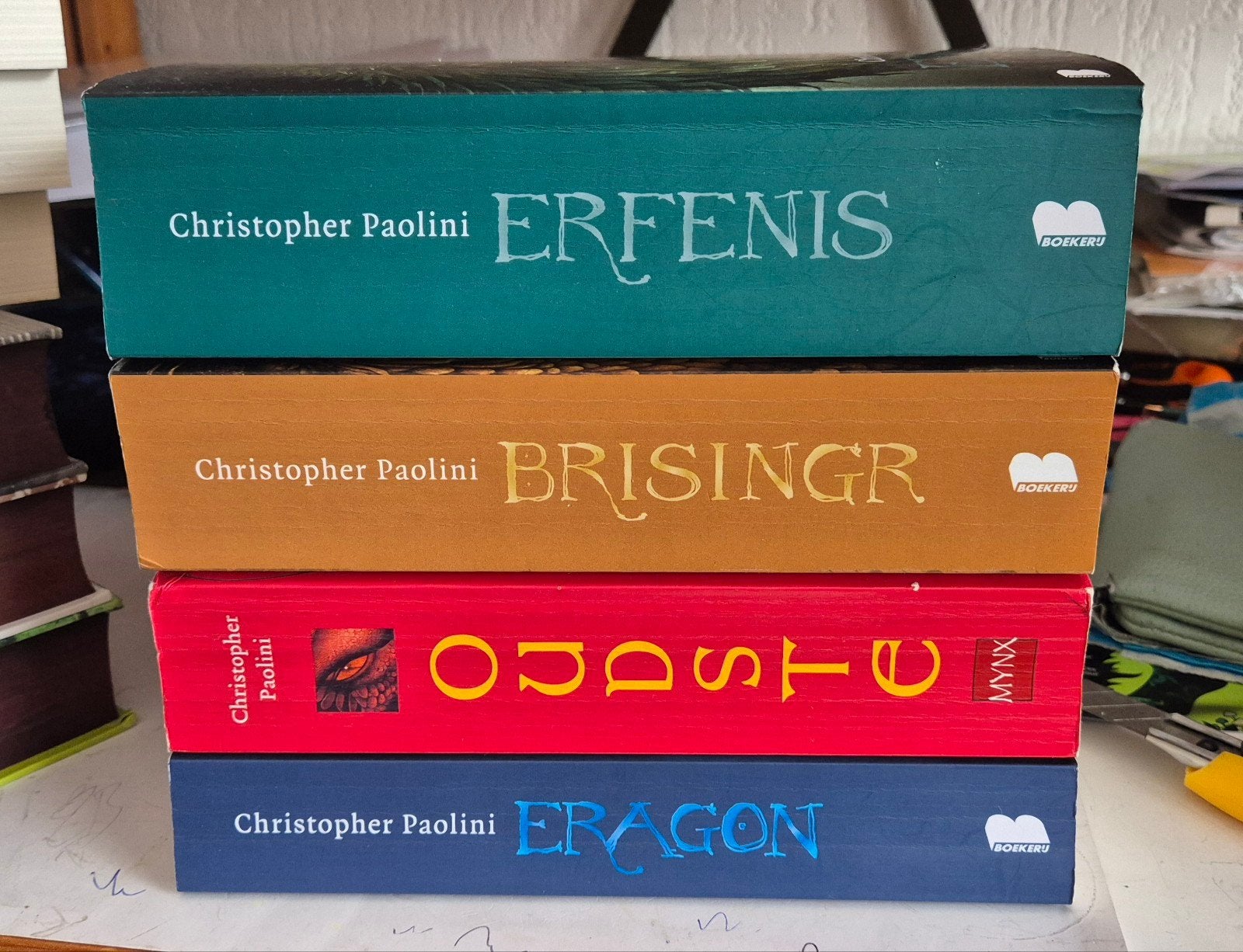 Christopher Paolini 4x Eragon serie pb's, Ophalen of Verzenden, Zo goed als nieuw