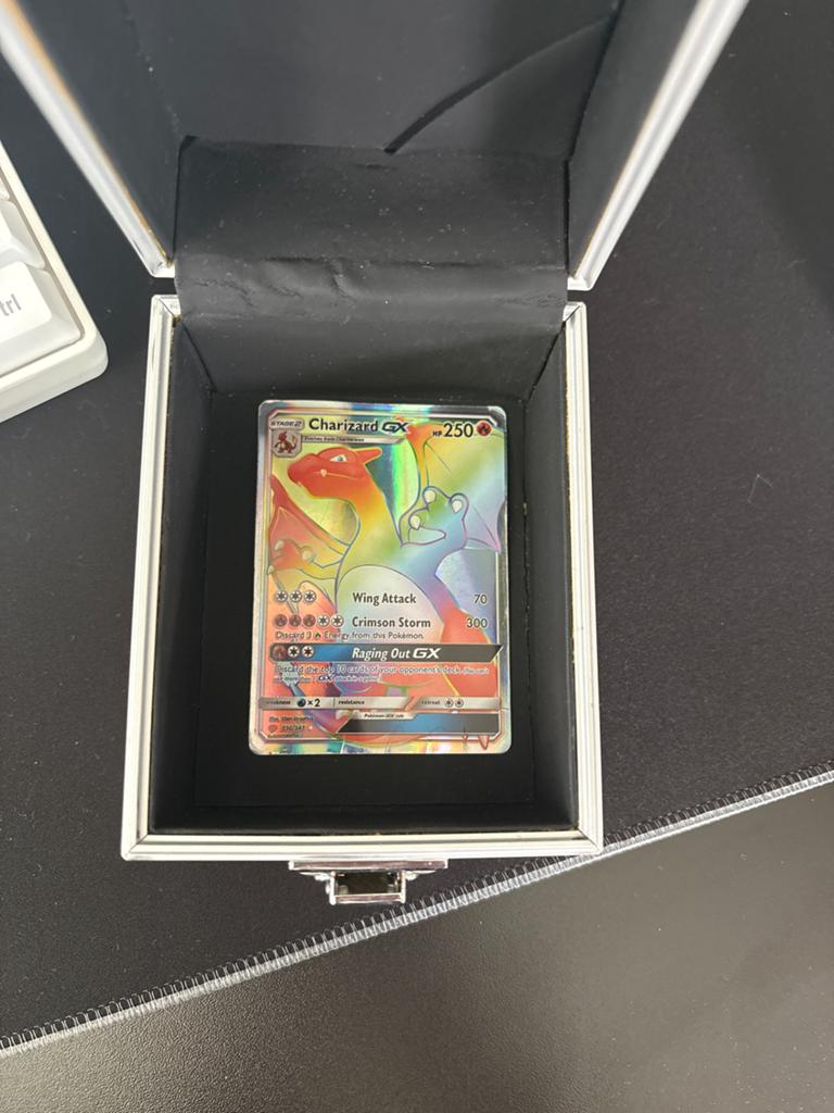 Pokémon Kaart Charizard GX Rainbow Rare, Verzenden, Zo goed als nieuw, Losse kaart, Foil