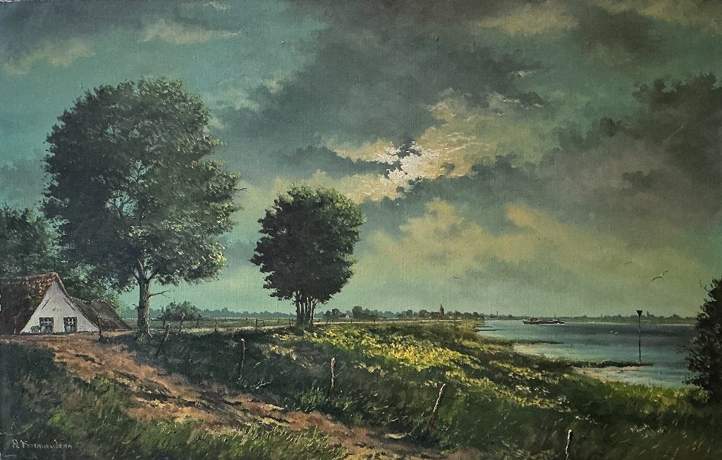 Schilderij, Ophalen, Doek, Realistisch, Handgeschilderd
