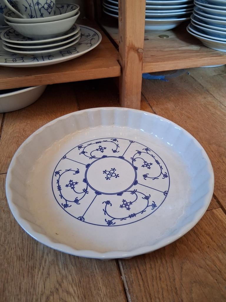 Quicheschaal ovenschaal  blauw saks jager, Huis en Inrichting, Keuken | Servies, Ophalen of Verzenden, Nieuw, Overige stijlen