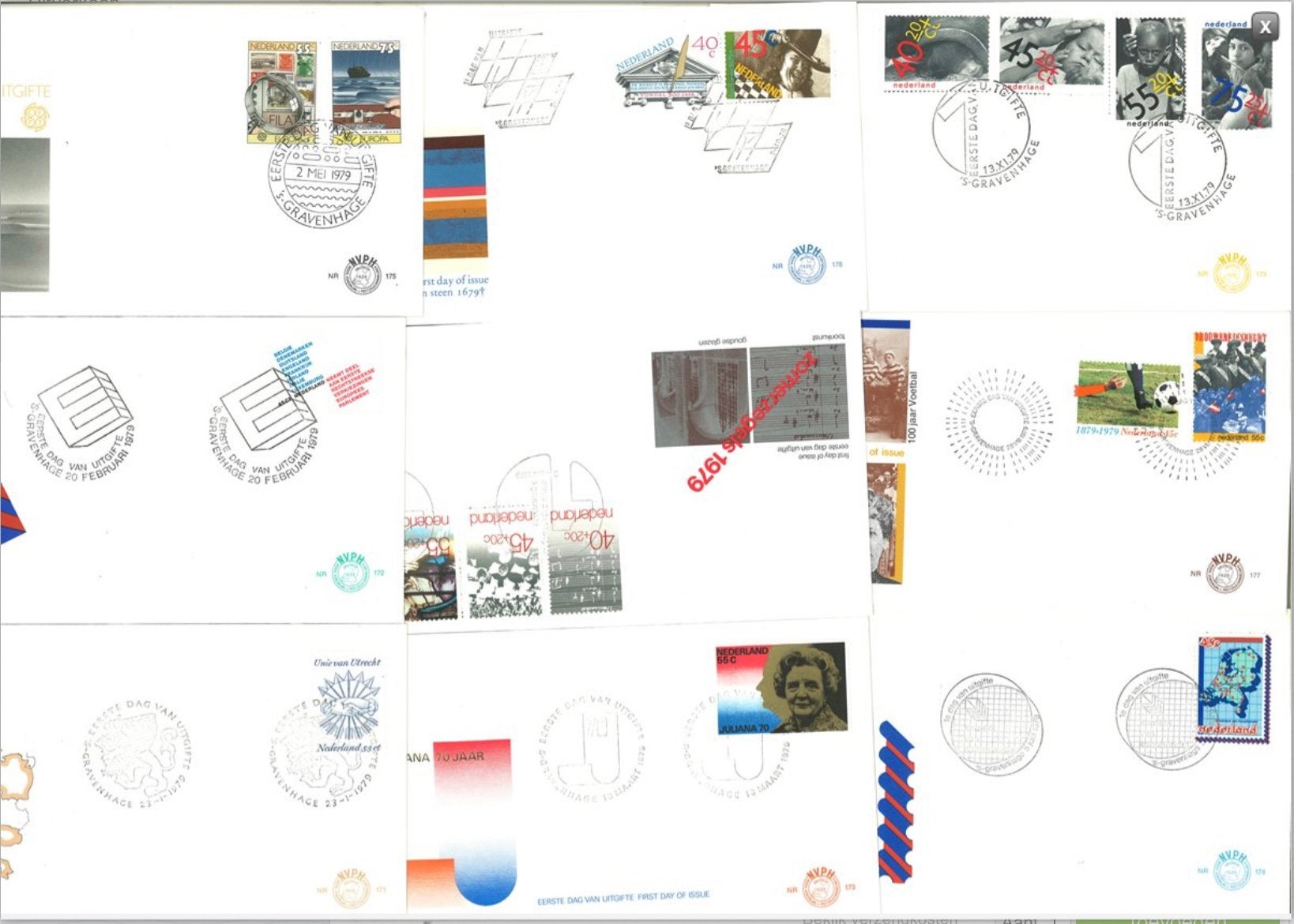 Te koop fdc jaargang 1979 compleet onbeschreven, Verzenden, Onbeschreven, Nederland