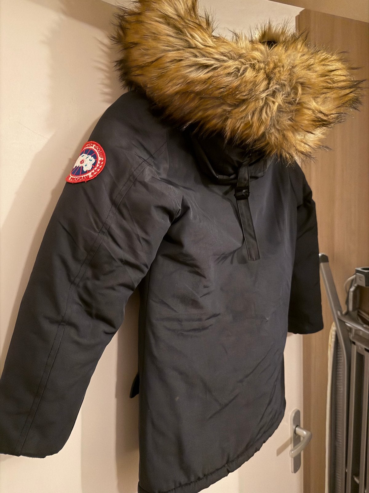 Canada Goose Parka met Bontkraag - Zwart, Kleding | Heren, Jassen | Winter, Ophalen of Verzenden, Zo goed als nieuw, Maat 46 (S) of kleiner