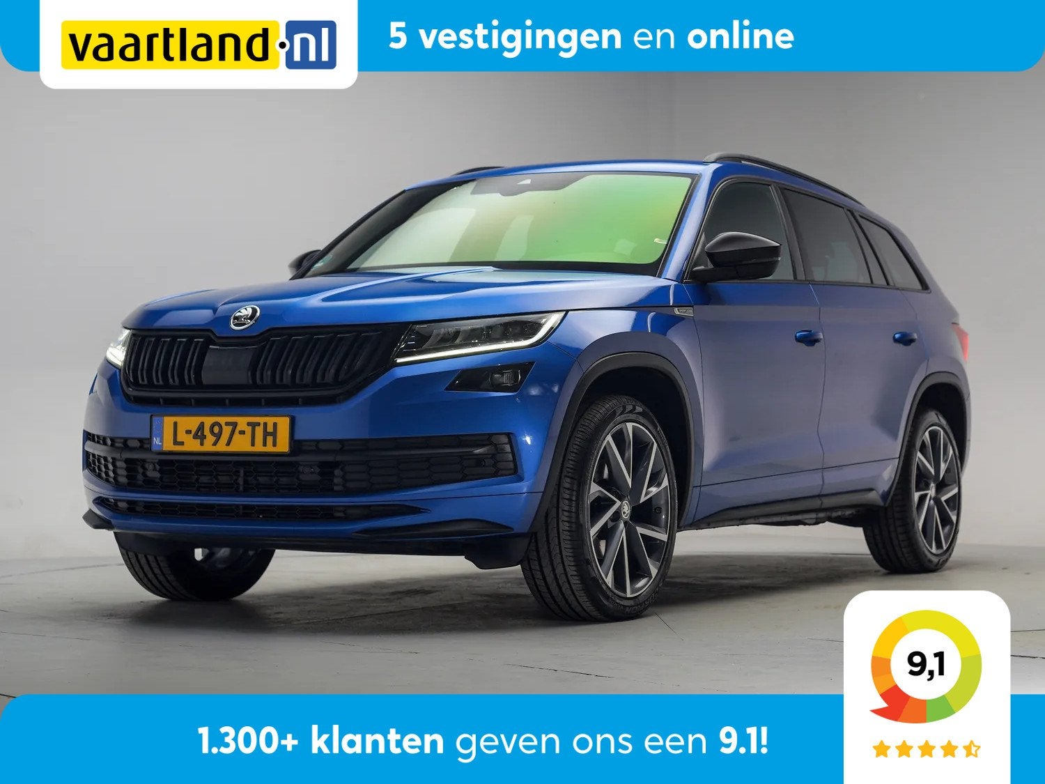 Skoda Kodiaq 1.5 TSI Sportline Business Aut. [ Leder/Alcanta, Auto's, Automaat, Adaptive Cruise Control, 4 cilinders, 150 pk