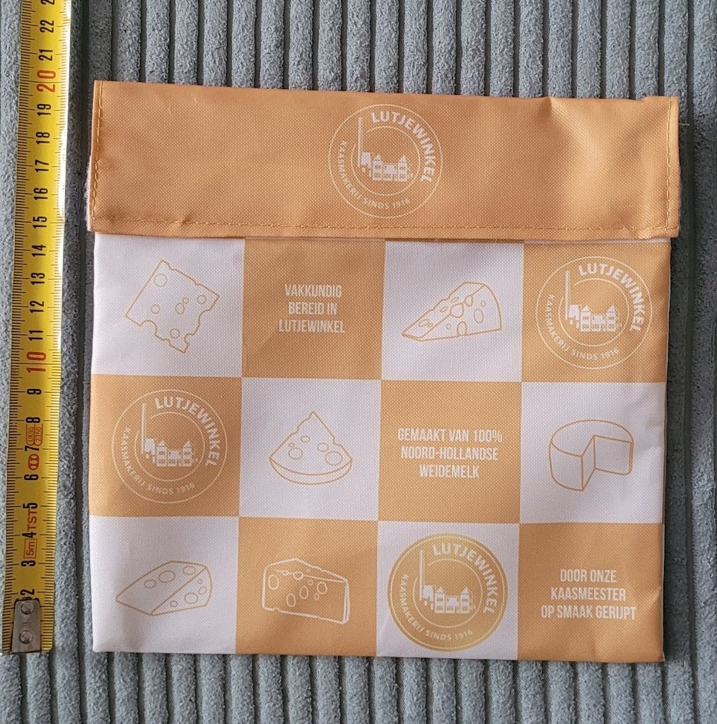 Lunchzakje - opbergzak - bewaarzak, 20X20cm met klittenband, Nieuw, Ophalen of Verzenden, Broodtrommel, Overige merken